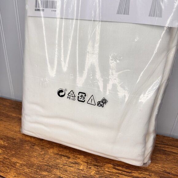 Ikea LENDA Curtains with tie backs 55x98" 1 pair white 301.119.78 - NEW Open Bag - Picture 4 of 8